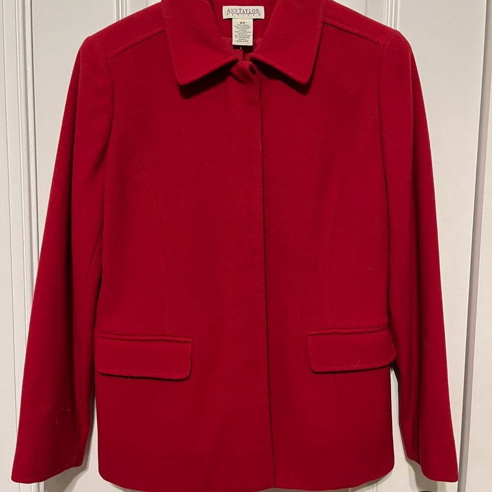 Red wool coat - size 6P